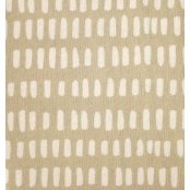 Coupon de tissu DIY - Taupe motif blanc 50 x 140 cm