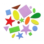 Stickers géométriques mousse 2,5 à 5 cm 70 pièces