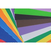 Feuilles de carton ondulé 20 x 30 cm 10 couleurs assorties