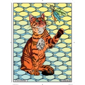 Tableau Velours à colorier Le Chat européen