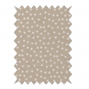 Coupons de tissu en coton à étoile beige 100x70cm