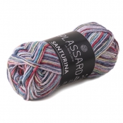 Fil crochet et tricot d'été multicolore : Santurina Bleu Moyen 29