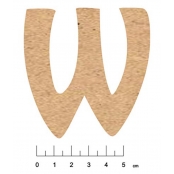 Alphabet en bois MDF adhésif 7,5cm Lettre W