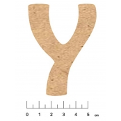 Alphabet en bois MDF adhésif 7,5cm Lettre Y