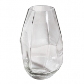 Vase en verre facettée 10x10x18cm 1000ml