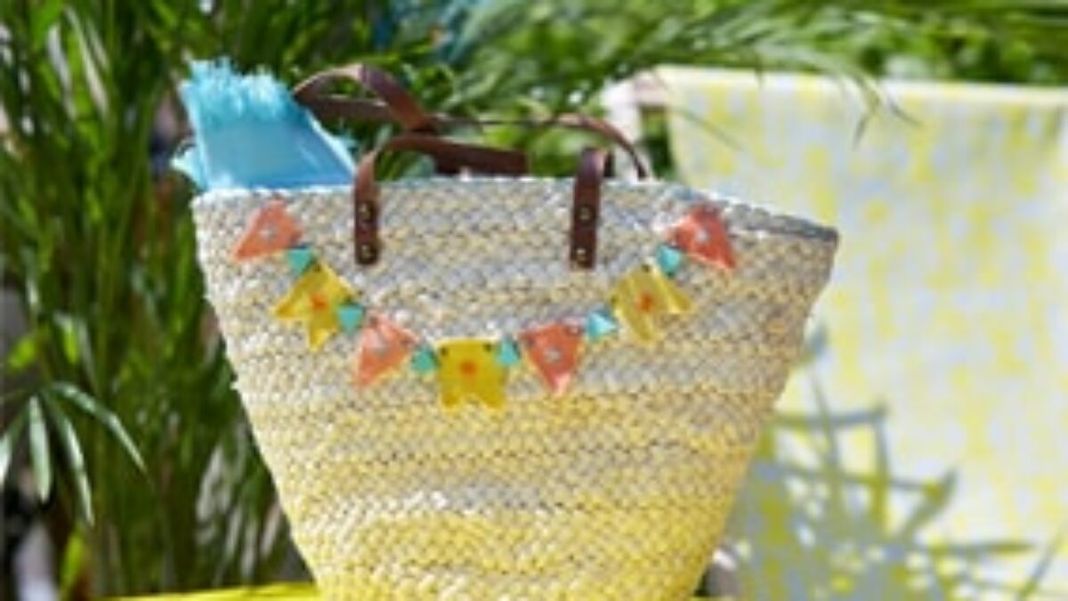 Sac deals plage pompon