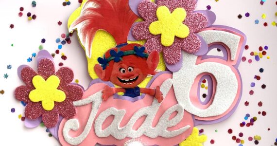 Déco anniversaire Les Trolls avec princesse Poppy et Branch pour les enfants cinéma