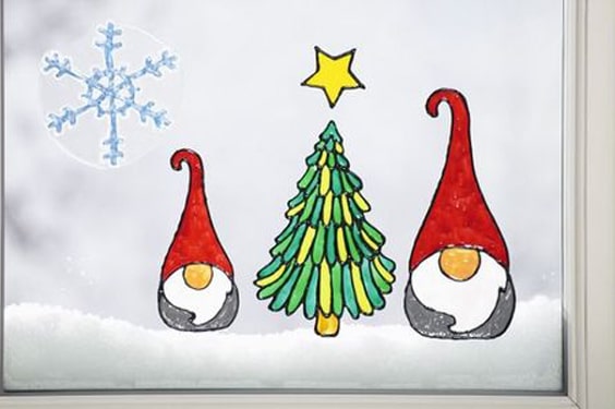 Décorer vos vitres à Noël avec un dessin minimaliste