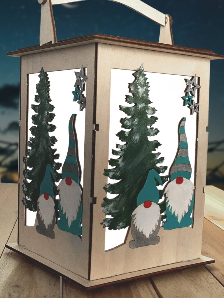 Déco de Noël : Lanterne en bois lutin