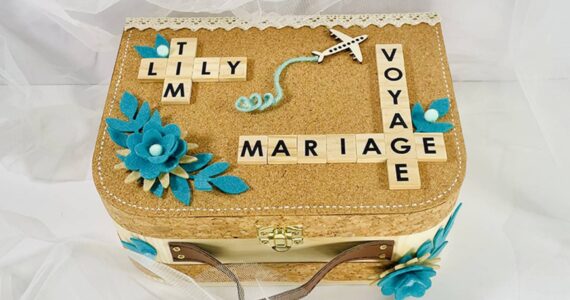 DIY urne de mariage style bohème chic