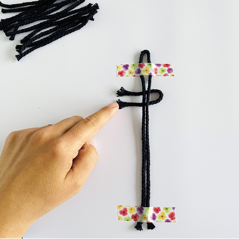 Etape 1 suspension en macramé tendance DIY