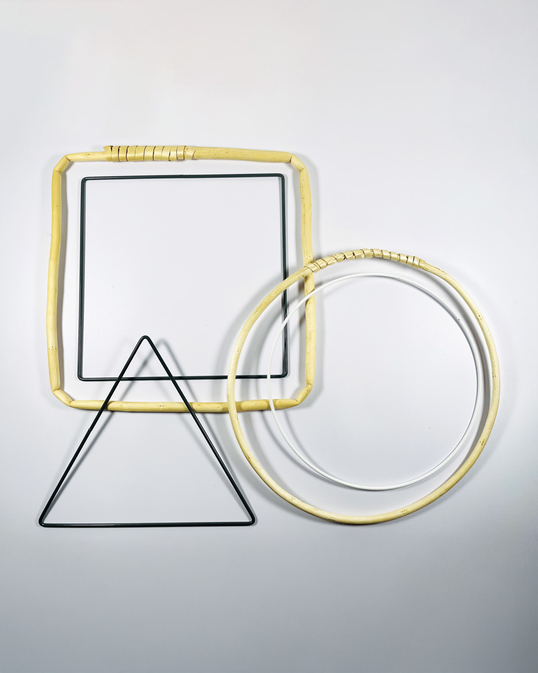 Cercle abat-jour : triangle, carré, rond