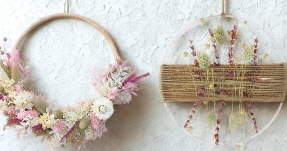 Couronnes de fleurs séchées : nos inspirations tendance (bonus Tuto)