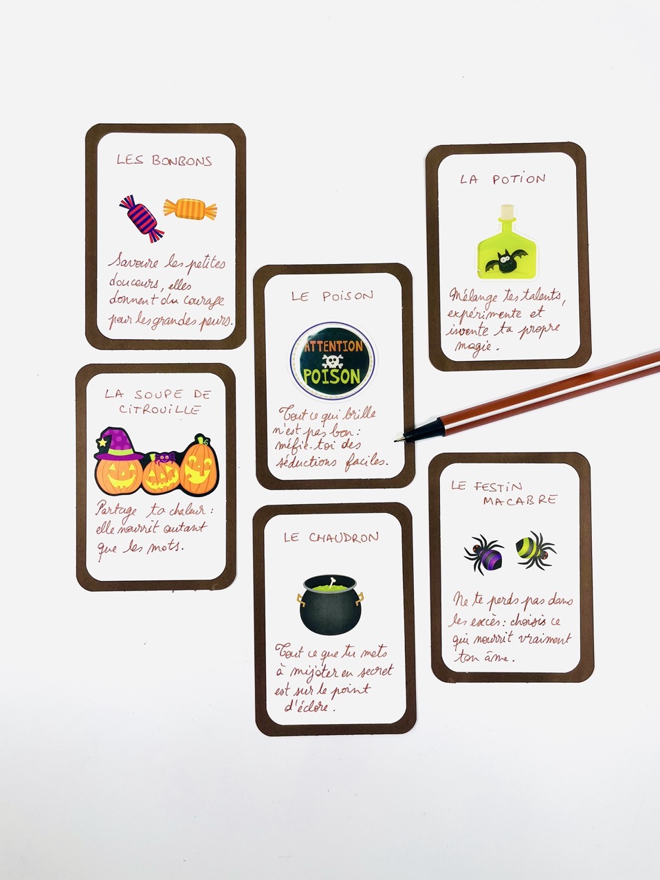 1. Écrire la phrase sur la carte