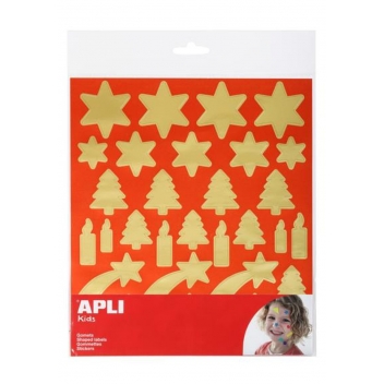 119543 - 3270241195439 - Apli Agipa - Gommettes métallisées Noel Doré x 88