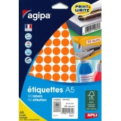 Gommettes Pastille Orange D15 960 pièces