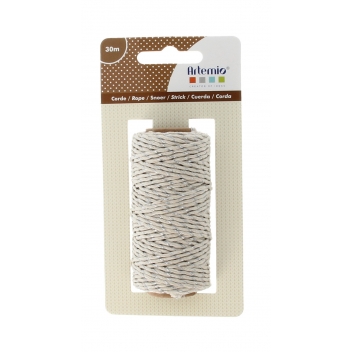 13030107 - 5414135157945 - Artémio - Corde avec fil argenté 1,5mm x 30m
