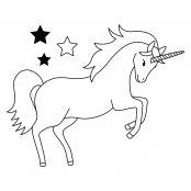 Tampon en bois Licorne