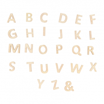 11006470 - 5414135055166 - Artemio - Alphabet en Bois Lettres majuscules (13 mm) Plateau - 2