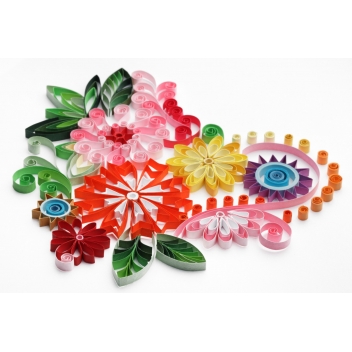 3969 - 3700443539699 - MegaCrea DIY - Kit Quilling 140 bandelettes 34x0,8 cm avec outil - 3