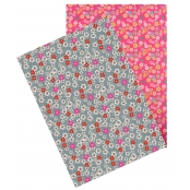 Washi paper Papier adhésif A4 2 feuilles fleurs liberty
