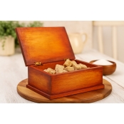 Boite en bois pour ranger le sucre 22 x 15 H 9 cm