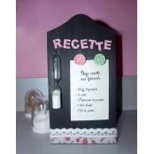 Sablier en verre 8 cm + fixation fil métallique Durée 3 mn