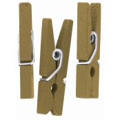 Pinces à linge en bois or 2,5 cm 50 pièces
