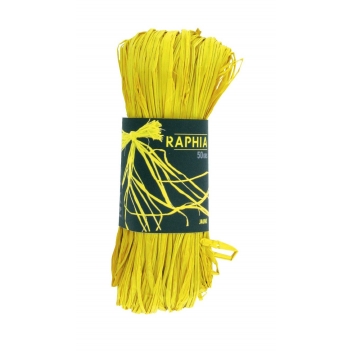 8604 - 3700443586044 - MegaCrea DIY - Raphia naturel jaune 50 g