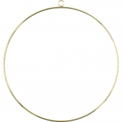 Support déco à suspendre Cercle en métal doré 25cm