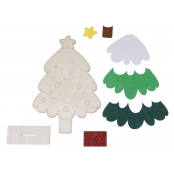 Kit de Noël Sapin en bois à décorer 17,5 x 11,5 x 3 cm