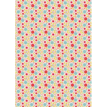 193607 - 3532431936070 - Graine créative - Tissu adhésif A4 Fleurs folles - 2
