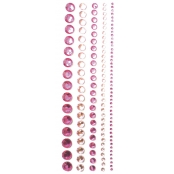 Bandes de strass adhésifs Rose 5 pièces