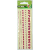 Bandes de strass adhésifs Rose 5 pièces
