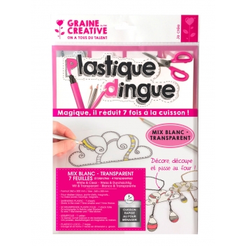 540296 - 3532435402960 - Plastique dingue - Plastique dingue Transparent & blanc 7 feuilles - France - 4
