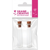 Flacons / fiole Tube + bouchon liège 2 pièces