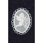Transfert thermocollant dentelle Ange 8x6,5 cm