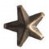 Clous rivet à griffes Étoile ø8mm Antic Bronze 40 pièces