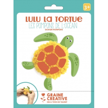440071 - 3532434400714 - Graine créative - Kit pompon Activités manuelles Tortue