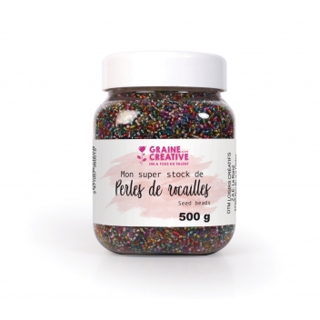 736001 - 3471057360015 - Graine créative - Perles de Rocaille Translucides Pot de 500g