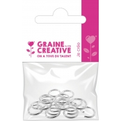 Anneaux Brisés Argenté 7 mm 20 pièces
