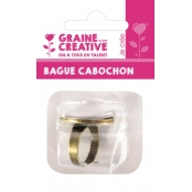 Bague Ovale avec Cabochon Bronze 25x18 mm