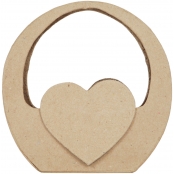 Panier Coeur en carton 11,5x4x12 cm