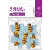 Abeilles Décorées 3D 8 pièces
