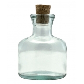 Flacon Rond en verre H 9 cm