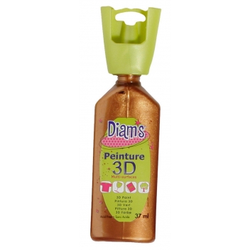 DI40965 - 3700010409653 - Diam\'s - Peinture Diam\'s 3D 37 ml Nacré Caramel - 2