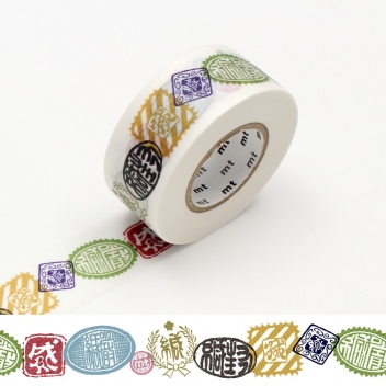 MTPACK08Z - 4971910215487 - Masking Tape (MT) - Masking Tape MT 2,5 cm PACK sceaux japonais - Seal mark - 2