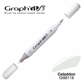 GI88118 - 3700010006739 - Graph\'it - Marqueur manga à l’alcool Graph\'it Brush 8118 Celaddon - 3