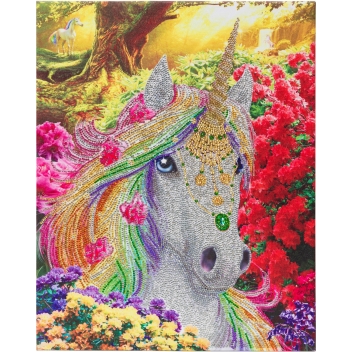 CAKA71 - 5055865480769 - KIT DIAMANT - Tableau Strass Diamant Crystal Art Licorne 40x50cm - 3