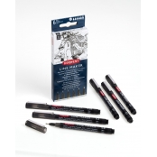 Marqueur Calibré Derwent Line Maker 6 fineliners encre noir